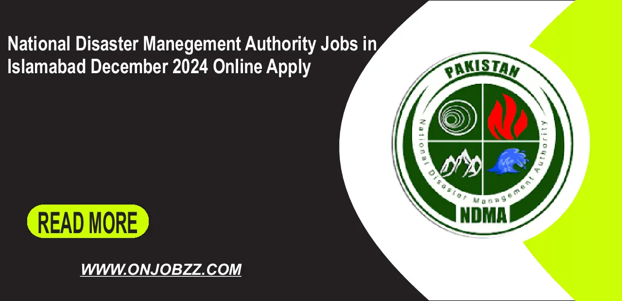 National Disaster Manegement Authority Jobs in Islamabad December 2024 Online Apply