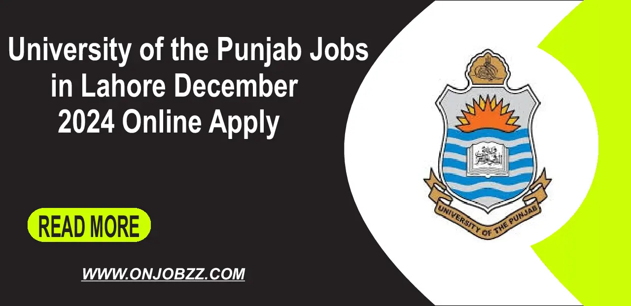 University of the Punjab Jobs in Lahore December 2024 Online Apply