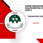 Home Department of Balochistan Jobs 2025 Online Apply