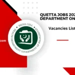 Quetta Jobs 2025 For Health Department Online Apply